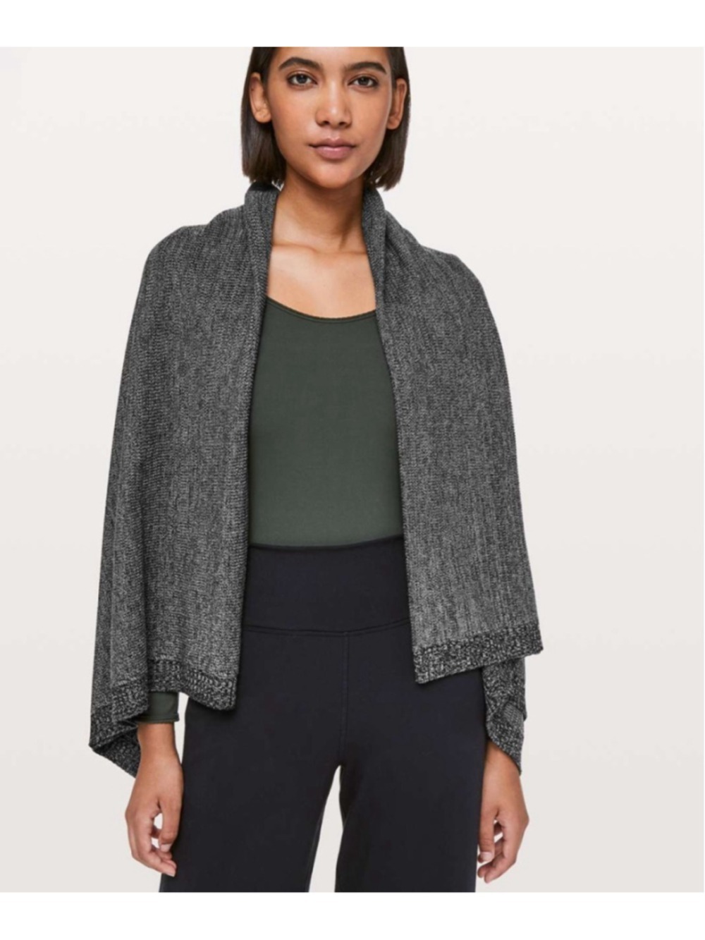 Lululemon Divinity Scarf Black / Heathered Core Medium Grey One Size